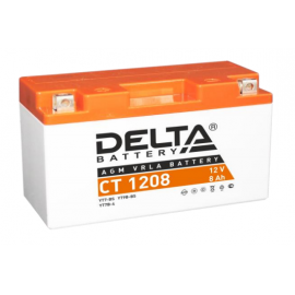 Аккумулятор Delta CT 1208 12V / 8Ah YT7B-BS, YT7B-4, YT9B-BS
