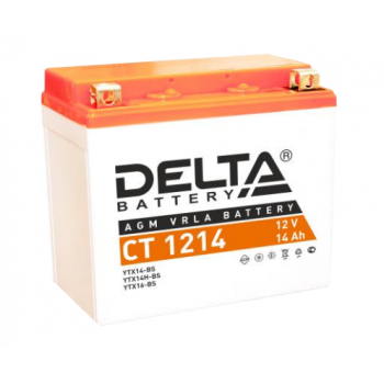 Аккумулятор Delta CT 1214 12V / 14Ah YTX14H-BS, YTX16-BS, YB16B-A,YTX14-BS