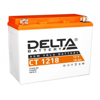 Аккумулятор Delta CT 1218 12V / 18Ah YB18-A, YB16-B, YB16-B-CX, YTX20H, YTX20-BS